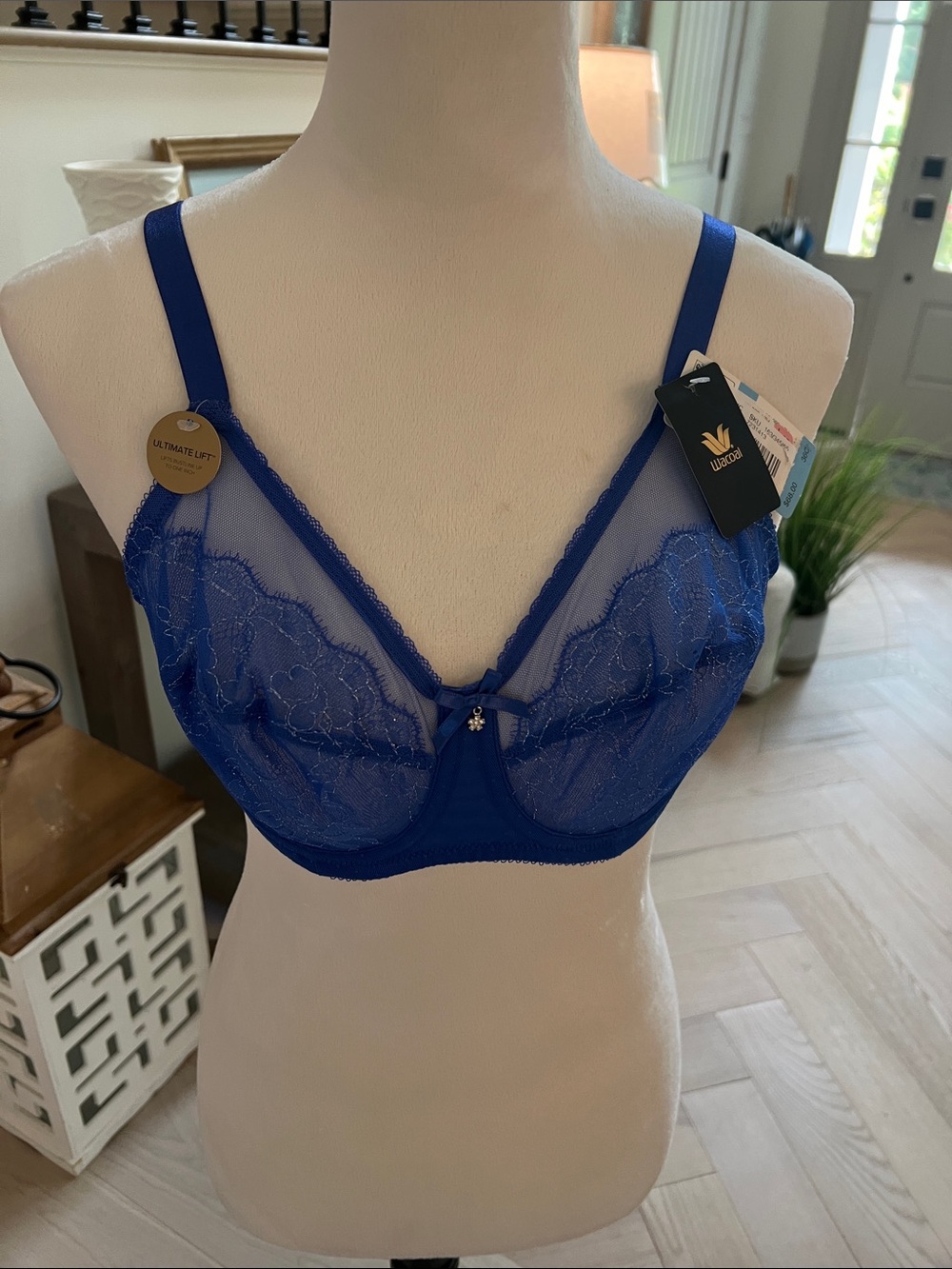 Wacoal Sapphire Blue Lace Underwire Bra
